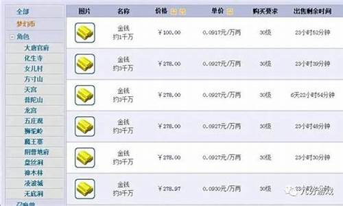 梦幻西游金价是什么_梦幻金价怎么算的快点