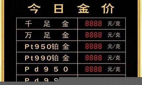 金价 2016_金价2017价目表